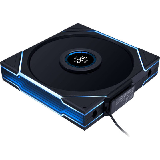 Lian Li Uni Fan TL-Lcd Wireless 140 Black (1pc) Case Fan - No Controller Included - (G99.14TLLCD1W1B.00)