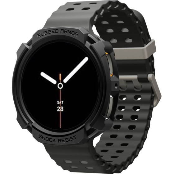 Spigen Rugged Armor - Case For Samsung Galaxy Watch 8 44 Mm (Matte Black) - (ACS10006)