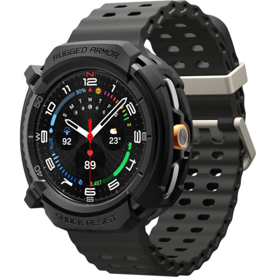 Spigen Rugged Armor - Case For Samsung Galaxy Watch 8 Classic 46 Mm (Matte Black) - (ACS10012)