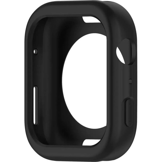 Hurtel Silicone Watch Case For Apple Watch 44 Mm (Series 4/5/6/SE) - Black - (Silicone Watch Case Apple Watch 44 Mm S4/5/6/Se black)