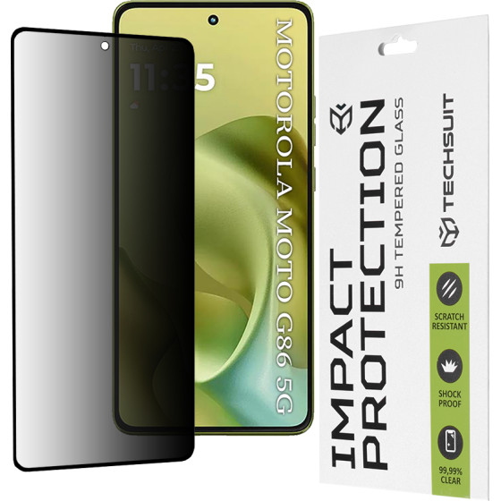 Techsuit - 111D Privacy Full Glue - Motorola Moto G86 - Black