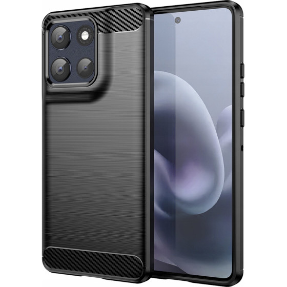 Techsuit - Carbon Silicone - Motorola Moto G86 - Black