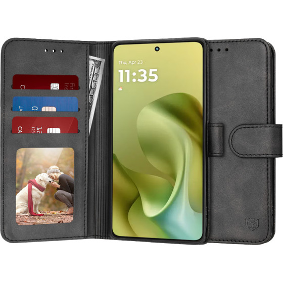 Techsuit - Diary Book - Motorola Moto G86 - Black
