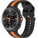 Techsuit - Watchband (W078) - Samsung Galaxy Watch8 40mm/Watch8 44mm/Watch8 Classic - Black / Orange