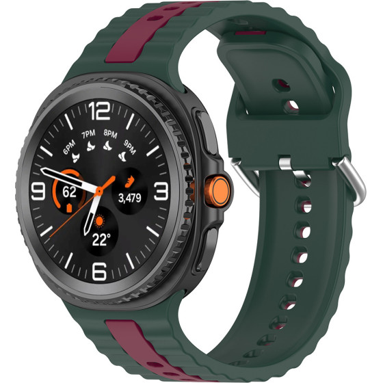 Techsuit - Watchband (W078) - Samsung Galaxy Watch8 40mm/Watch8 44mm/Watch8 Classic - Midnight Emerald