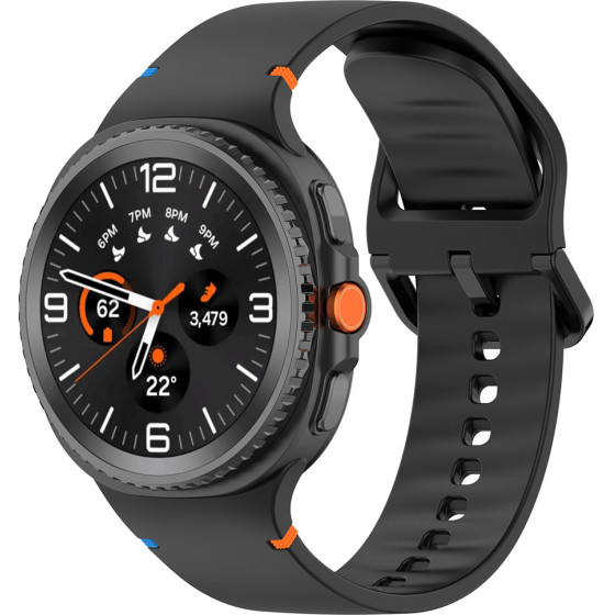 Techsuit - Watchband (W079) - Samsung Galaxy Watch8 40mm/Watch8 44mm/Watch8 Classic - Black
