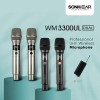 Sonicgear Dual Professional Uhf Wireless Led Microphone Wm 3300 Ul Obsidian - (WM3300ULD-O)