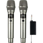 Sonicgear Dual Professional Uhf Wireless Led Microphone Wm 3300 Ul Platinum - (WM3300ULD-PL)