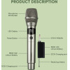 Sonicgear Dual Professional Uhf Wireless Led Microphone Wm 3300 Ul Platinum - (WM3300ULD-PL)