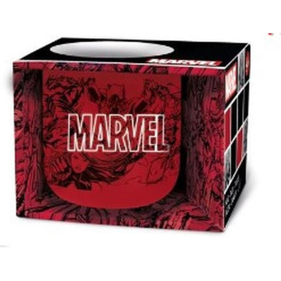 Stor: Marvel Pattern - Ceramic Breakfast Mug In Gift Box (400ml) (75434)