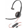 HP Call Center Headset Poly Blackwire C3210, Mono, USB-C, Black - (8X214A6)