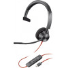HP Call Center Headset Poly Blackwire C3310, Mono, USB-C, Black - (8X215AA)