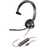 HP Call Center Headset Poly Blackwire C3310, Mono, USB-C, Black - (8X215AA)