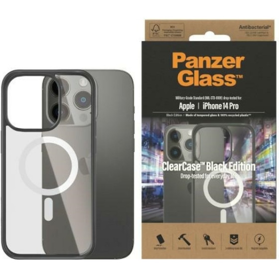 PanzerGlass ClearCase MagSafe iPhone14 Pro 6,1'' Antibacterial czarny/black 0414 - (414)