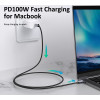 Cabletime ������� USB-C �� USB-C CT-C160-U31-TB3, 100W, 40Gbps, 4K/60Hz, 0.5m, �����