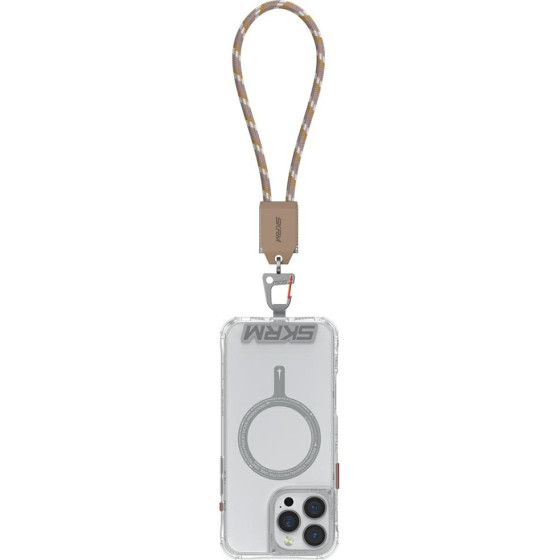 Skinarma Universal Wrist Lanyard 2-in-1 Cable Dyno Ve USB-C/USB-C Beige - (SK-DYVEHS-CBLCC-BGE)