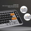 Alcatroz Multi Device Rech Keyboard Bt & 2.4G Airdock 2 Autumn Blk - (AD2AB)