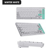 Alcatroz Multi Device Rech Keyboard Bt & 2.4G Airdock 2 Winter Wht - (AD2WW)