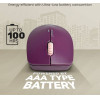 Alcatroz Wireless Longlasting Silent Mouse Aubergine - (AIRMOUSE-3S-A)