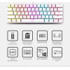 Armaggeddon 61-Keys Wired Mech Keyboard RED.SW. MKA-1C Core Linear White - (MKA-1C-CORE-LW)