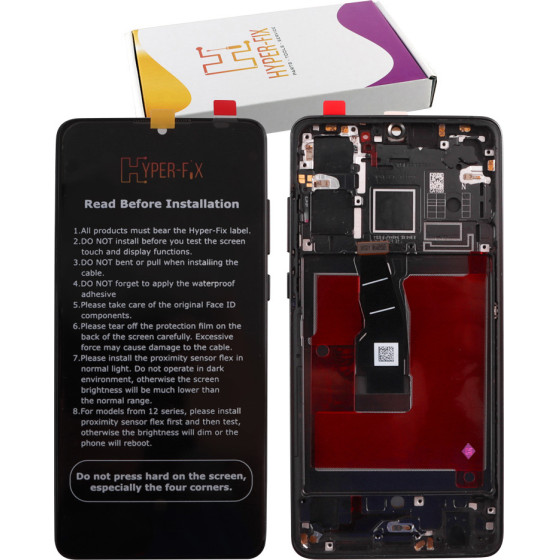 HYPER-Fix Huawei P30 ����� + Touch Screen + Lens + Frame Black Service Pack - (HF-02354HMG)