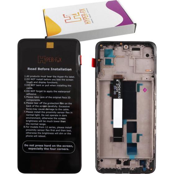 HYPER-Fix Xiaomi Poco X3 Gt ����� + Touch Screen + Lens + Frame Black Service Pack - (HF-560003K10A00)