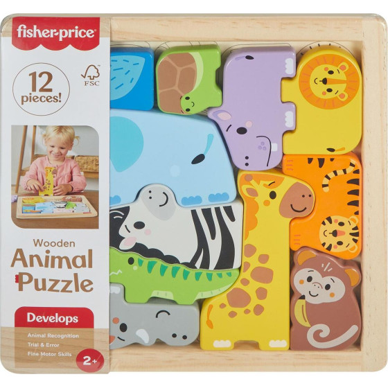 Fisher-Price: Wooden Animal Puzzle (JFG10)