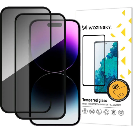 Wozinsky Privacy Glass For Iphone 17 Pro Max, 2-Pack - (Wozinsky Privacy Glass 2-Pack Iphone 17 Pro Max)