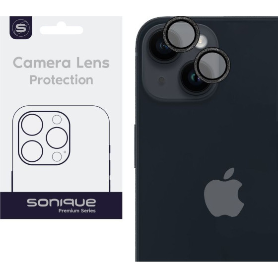 Sonique Camera Protection Glitter Lens Pro Apple Iphone 14 / Iphone 14 Plus Black