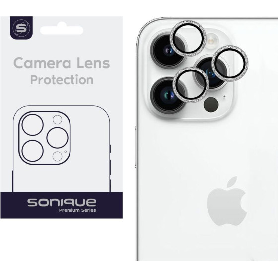 Sonique Camera Protection Glitter Lens Pro Apple Iphone 14 Pro / Iphone 14 Pro Max Silver