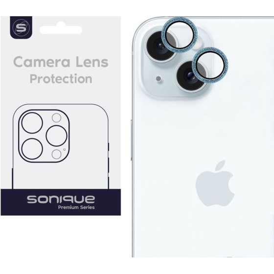 Sonique Camera Protection Glitter Lens Pro Apple Iphone 15 / Iphone 15 Plus Blue