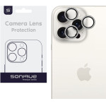 Sonique Camera Protection Glitter Lens Pro Apple Iphone 15 Pro / Iphone 15 Pro Max White Titanium