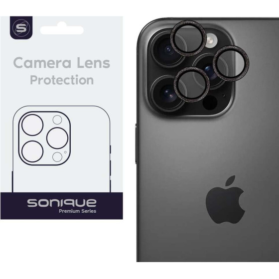 Sonique Camera Protection Glitter Lens Pro Apple Iphone 16 Pro / Iphone 16 Pro Max Black Titanium