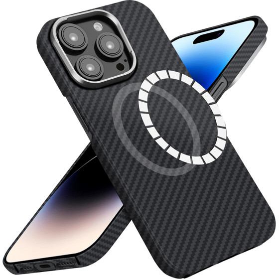 Techsuit - Aramid Fiber Magsafe - Iphone 14 Pro - Black