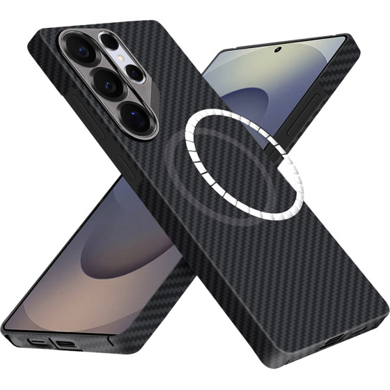 Techsuit - Aramid Fiber Magsafe - Samsung Galaxy S25 Ultra - Black
