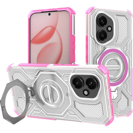Techsuit - Carbon Shield Pro - Honor 400 - Pink Transparent