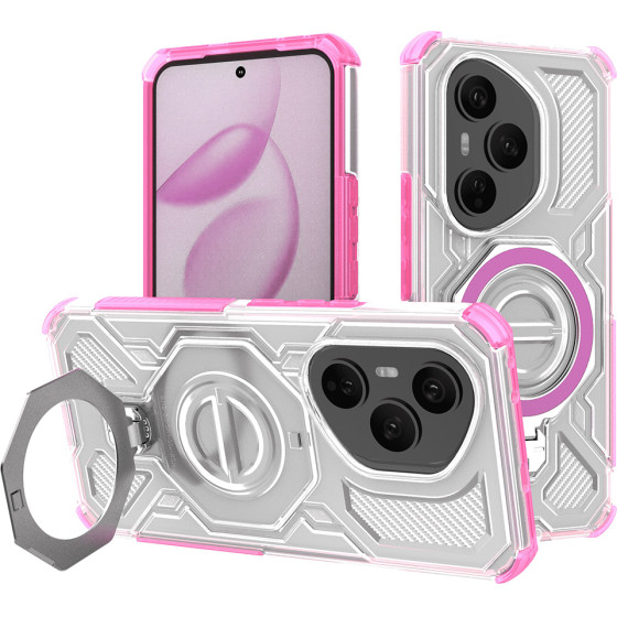 Techsuit - Carbon Shield Pro - Honor 400 Pro - Pink Transparent