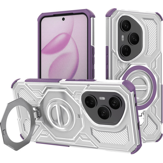 Techsuit - Carbon Shield Pro - Honor 400 Pro - Purple Transparent