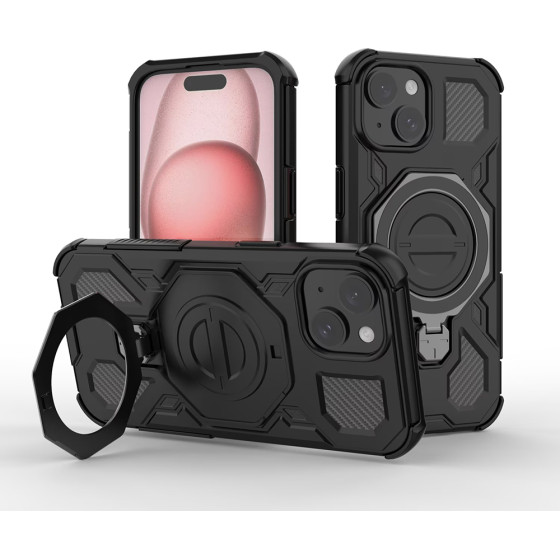 Techsuit - Carbon Shield Pro - Iphone 15 - Black