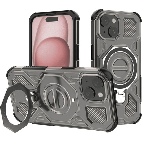 Techsuit - Carbon Shield Pro - Iphone 15 - Smoke Black