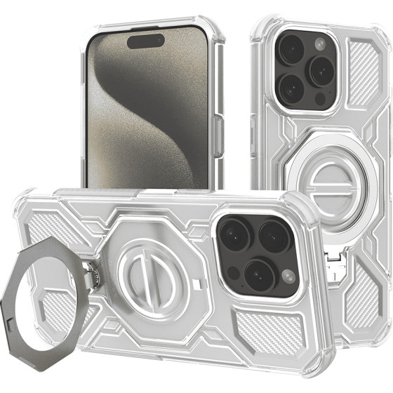 Techsuit - Carbon Shield Pro - Iphone 15 Pro - White Transparent