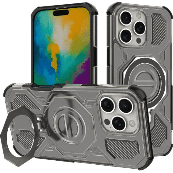Techsuit - Carbon Shield Pro - Iphone 16 Pro - Smoke Black