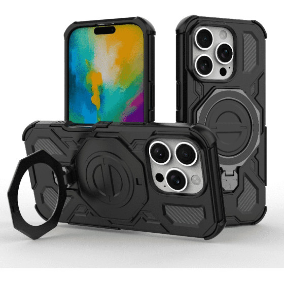 Techsuit - Carbon Shield Pro - Iphone 16 Pro Max - Black