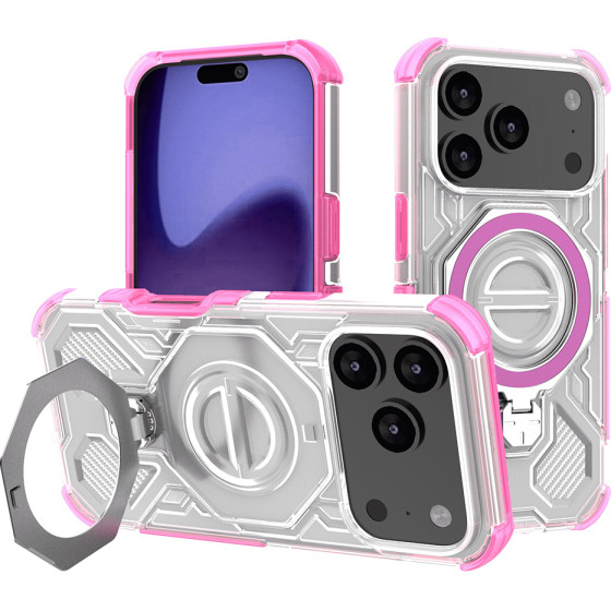 Techsuit - Carbon Shield Pro - Iphone 17 Pro - Pink Transparent