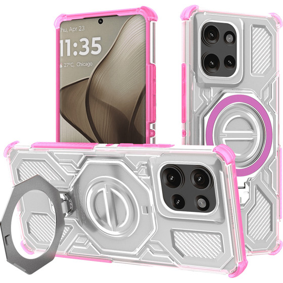 Techsuit - Carbon Shield Pro - Motorola Edge 50 - Pink Transparent