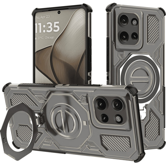 Techsuit - Carbon Shield Pro - Motorola Edge 50 - Smoke Black