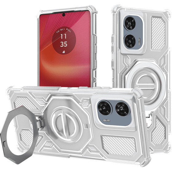 Techsuit - Carbon Shield Pro - Motorola Edge 50 Fusion - White Transparent