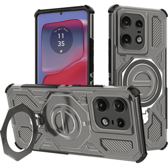 Techsuit - Carbon Shield Pro - Motorola Edge 50 Pro - Smoke Black