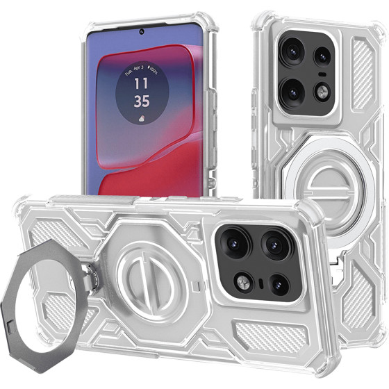 Techsuit - Carbon Shield Pro - Motorola Edge 50 Pro - White Transparent