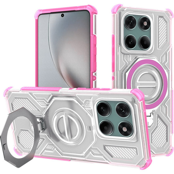 Techsuit - Carbon Shield Pro - Motorola Edge 60 / Edge 60 Fusion - Pink Transparent